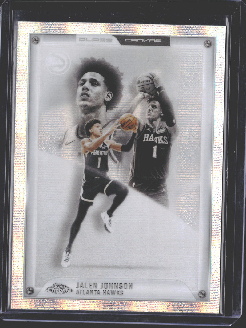 2025-26 Topps Chrome Update Basketball Jalen Johnson #GC-14 Glass Canvas-1