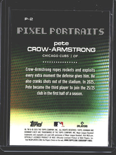 2025 Bowman's Best Pete Crow-Armstrong Pixel Portraits #P-2 Cubs-2