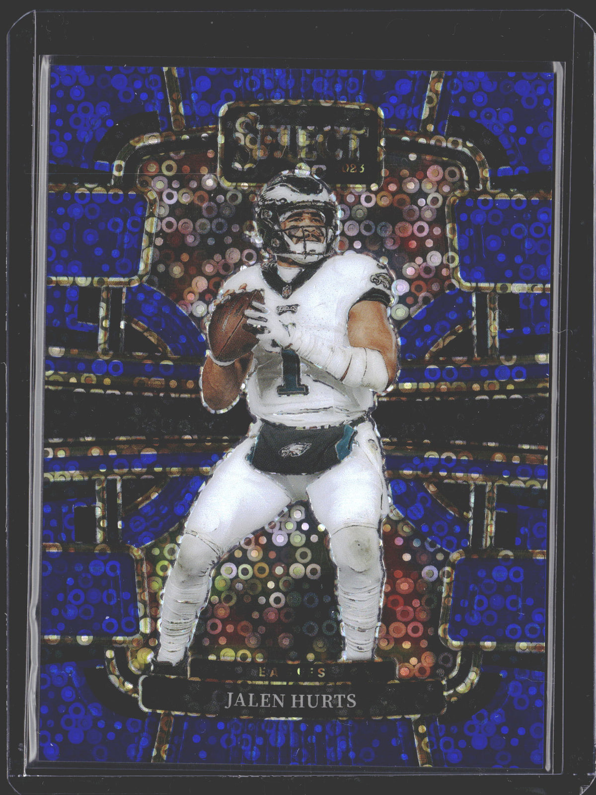 2023 Panini Select - Concourse Blue Disco Prizm #79 Jalen Hurts/25-1