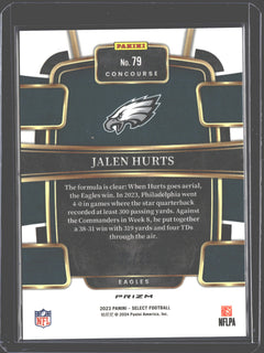 2023 Panini Select - Concourse Blue Disco Prizm #79 Jalen Hurts/25-2