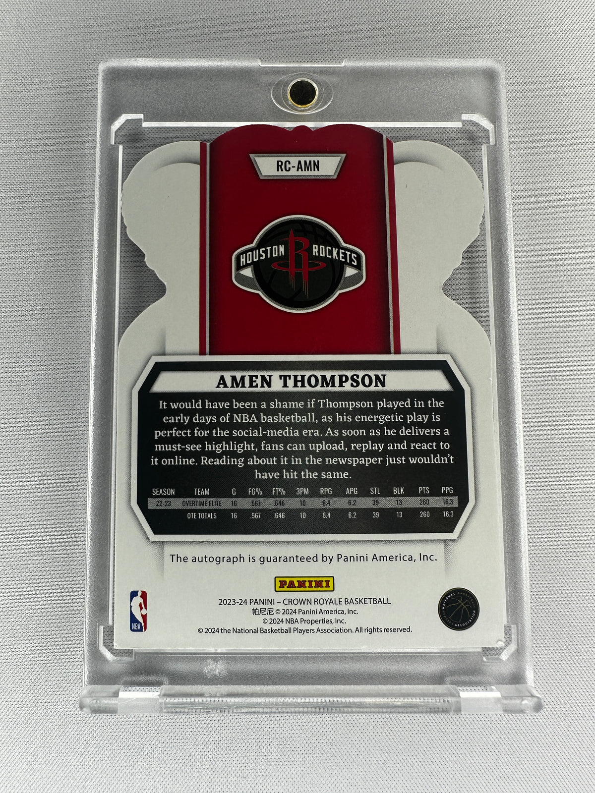 2023 Crown Royale Amen Thompson Auto #RC-AMN /35