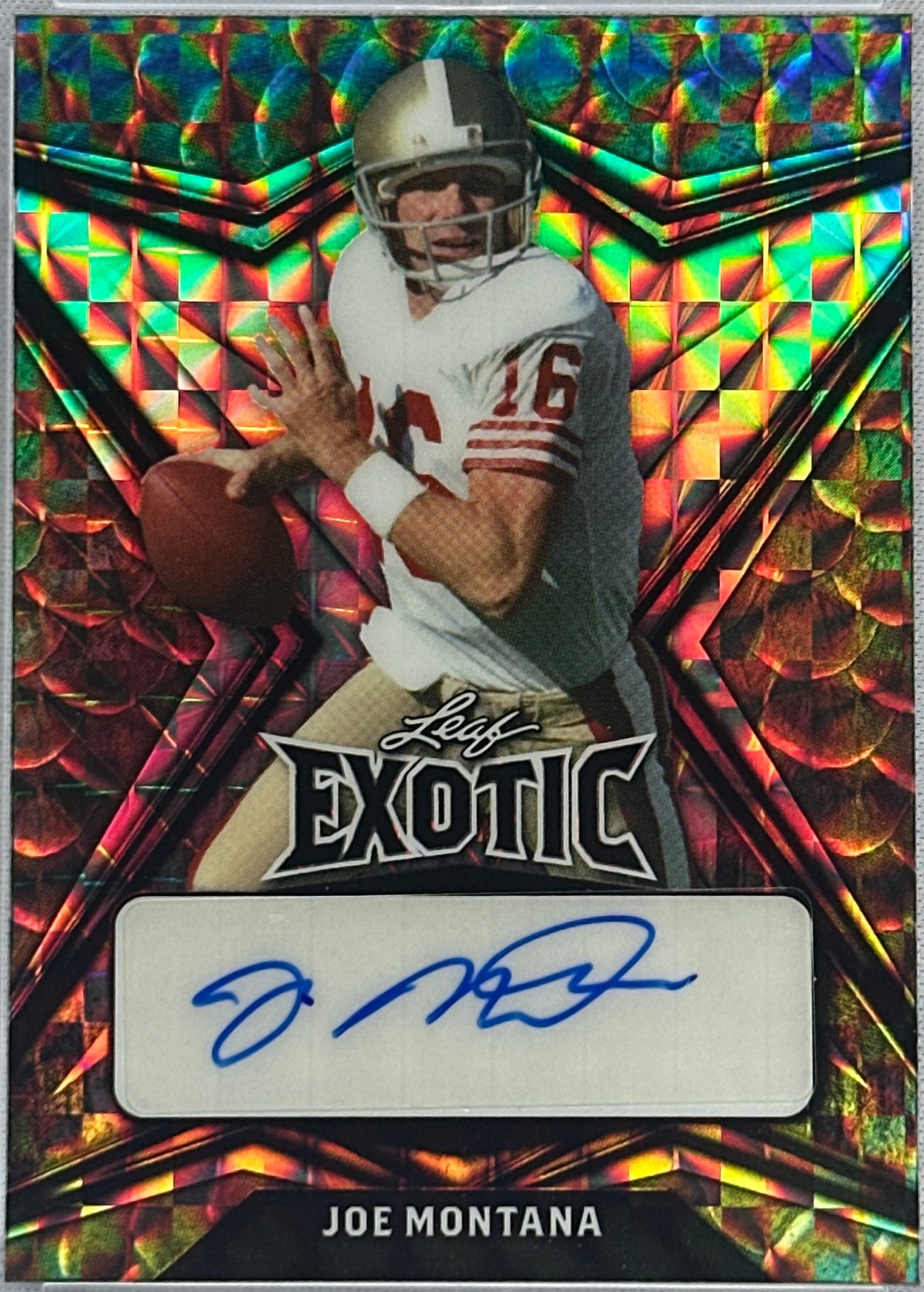2022 Leaf Exotic Joe Montana Auto /2 #BA-JM2-1