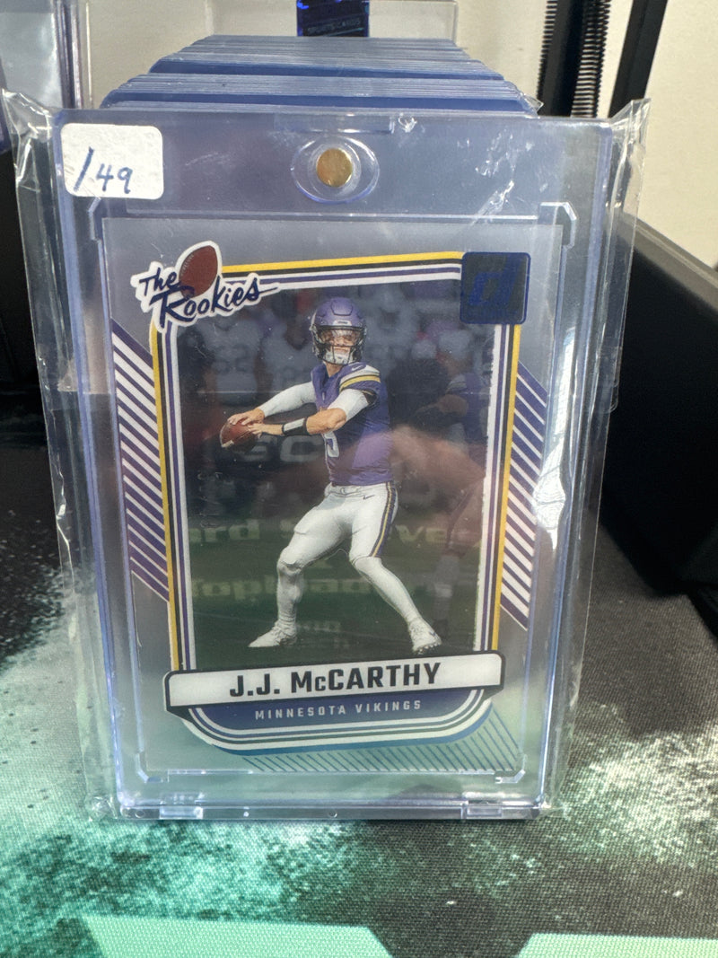 2024 clearly Donruss JJ McCarthy the rookies /49-1