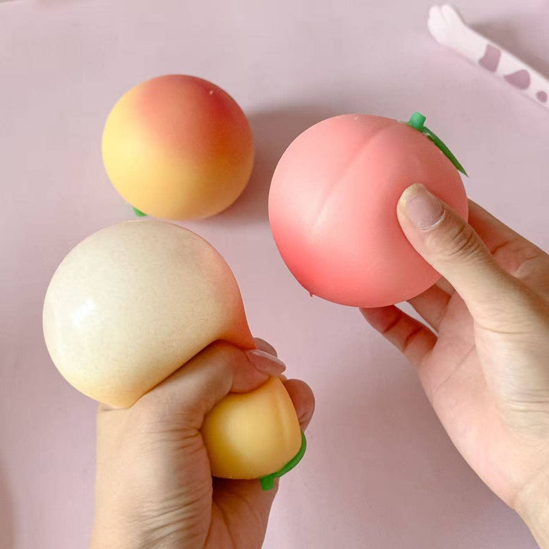 Simulation Fruit Mango Peach Dragon Fruit Squishy Slow Rising Stress Relief Squeeze Toy: Peach-1