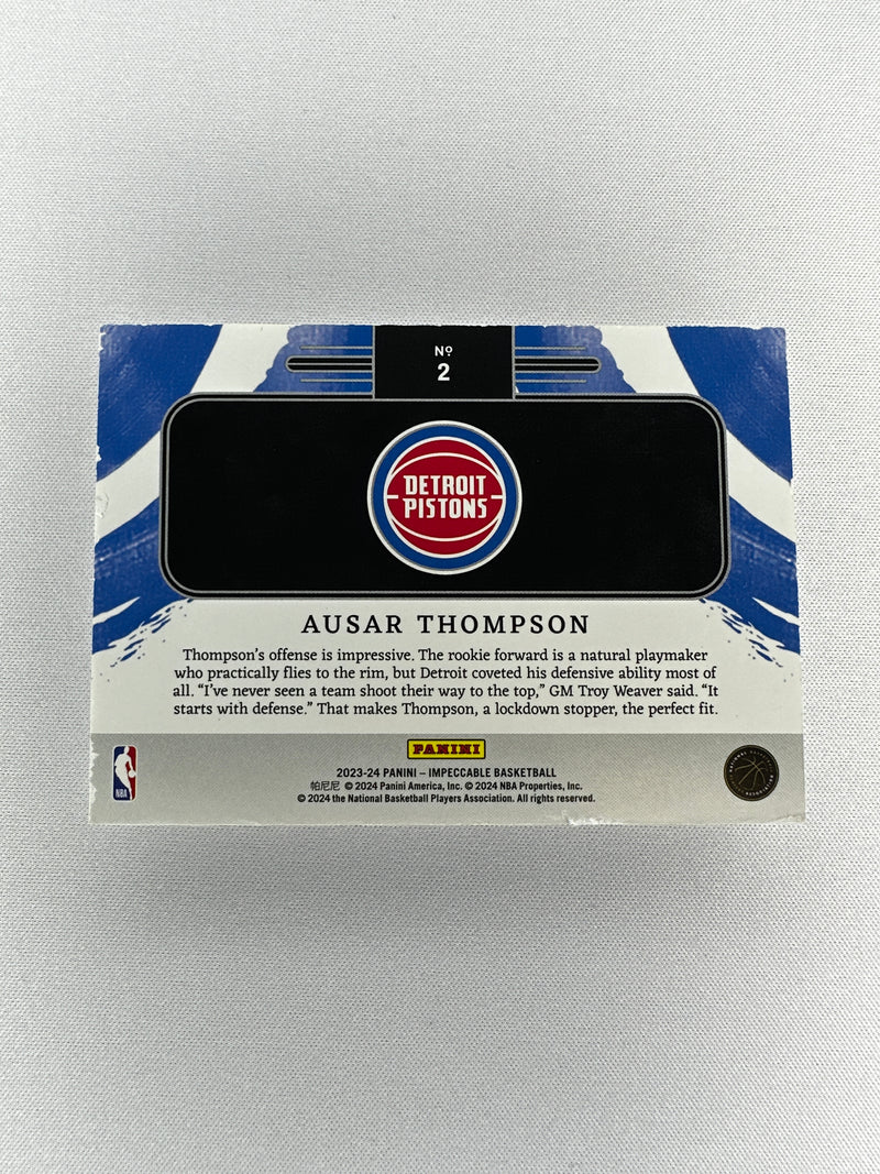 2023 Impeccable Ausar Thompson 1oz Silver Bar Rookie RC #2 /6-2