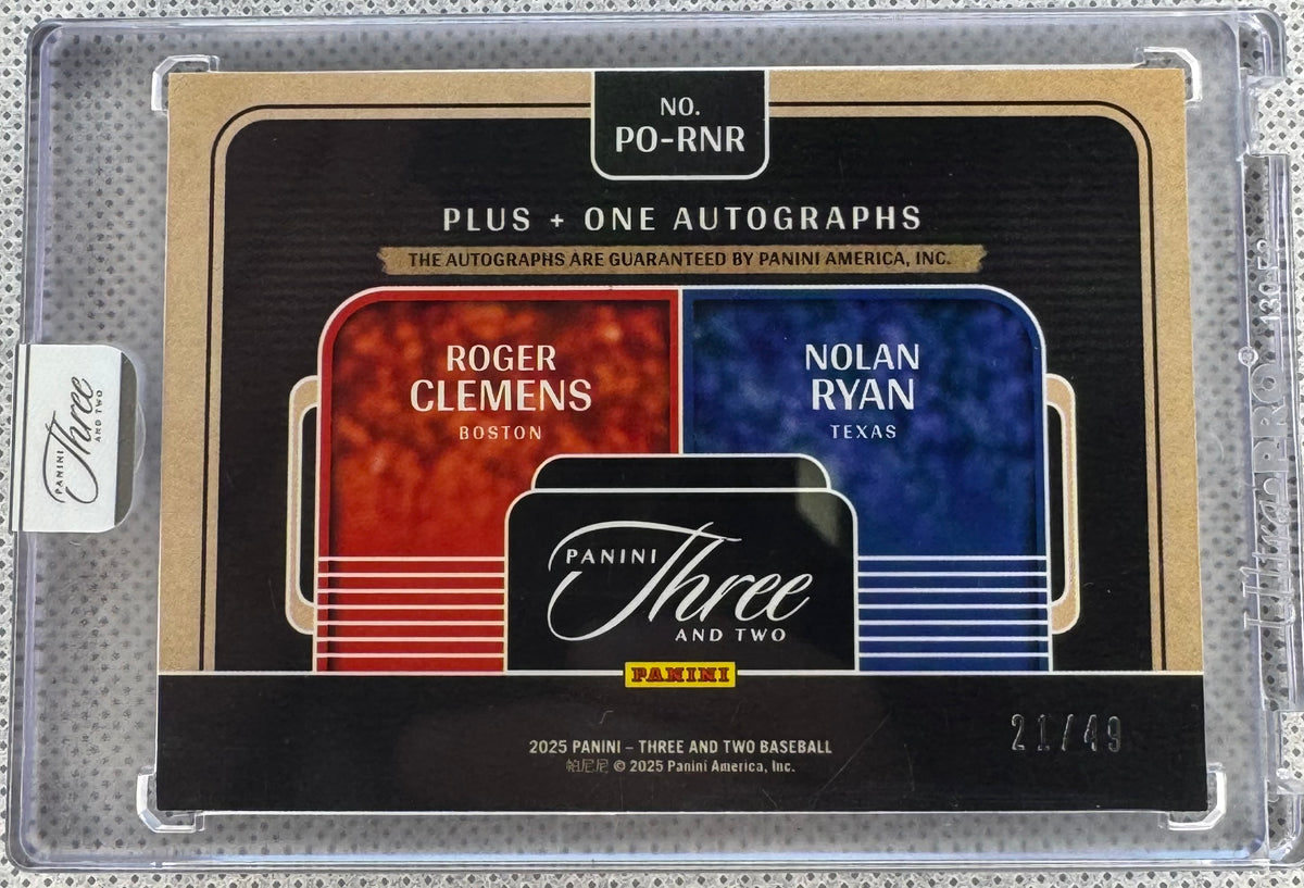 2025 Panini Three And Two baseball Roger Clemens Nolan Ryan PO-RNR-2