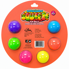 Expressions Rainbow Squeeze Ball Fidget Toys (6pc) – Colorful Stress Relief Sensory Squishy Set-2