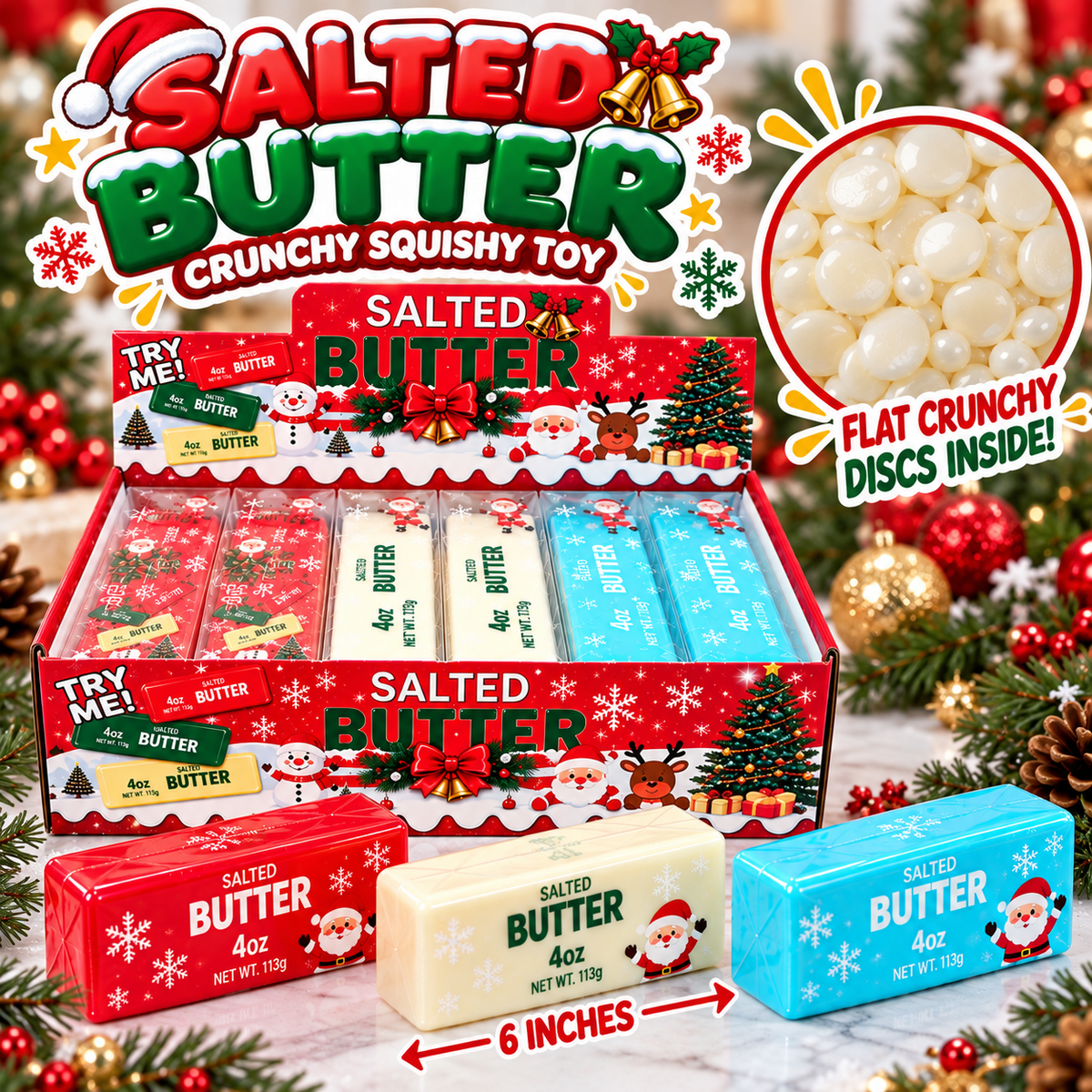 Christmas Crunchy Butter Squishy – 6”