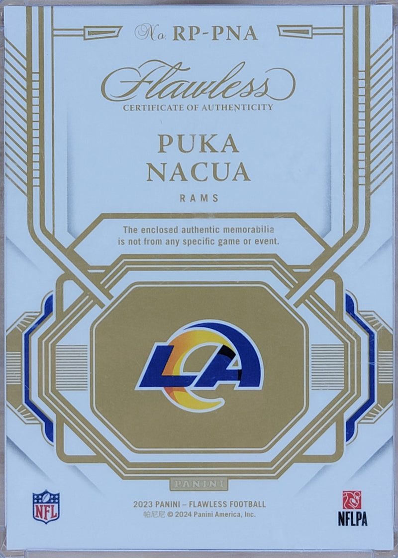 2023 Flawless Puka Nacua #RP-PNA Patch /10-2