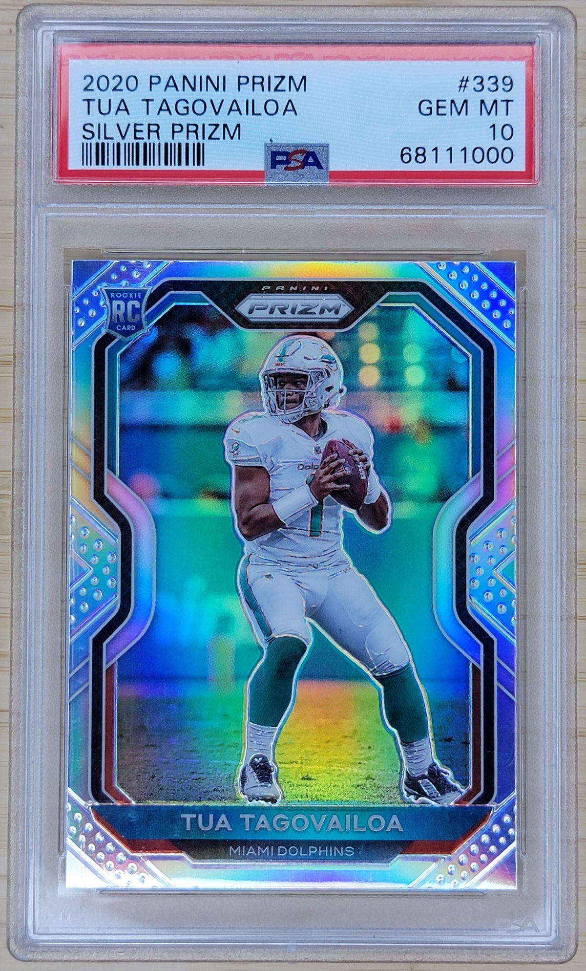 2020 Prizm Tua Tagovailoa #339 Silver Prizm PSA Gem Mint 10