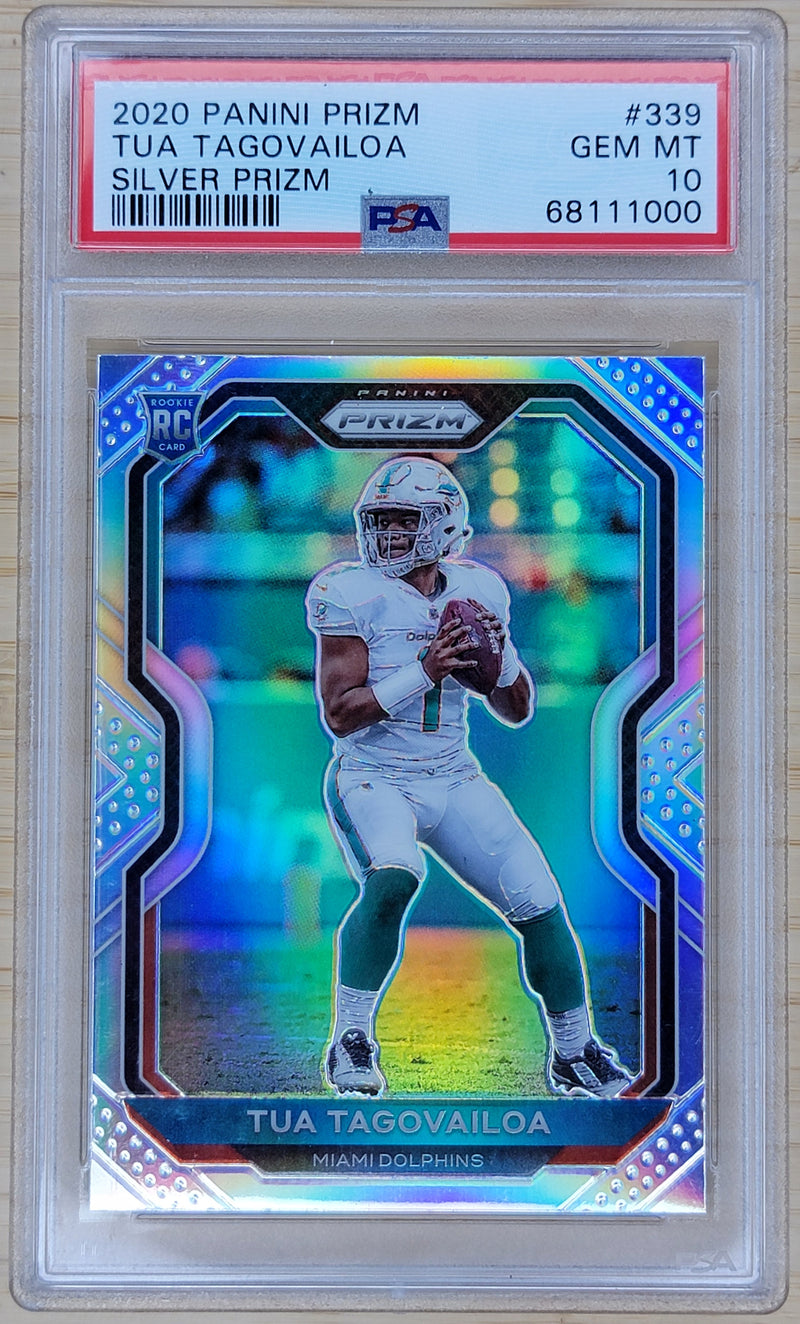 2020 Prizm Tua Tagovailoa #339 Silver Prizm PSA Gem Mint 10-1