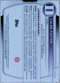 2025 Topps Bowman Chrome Caleb Foster Mojo Rose Gold 1 of 1 #BCP-100-2