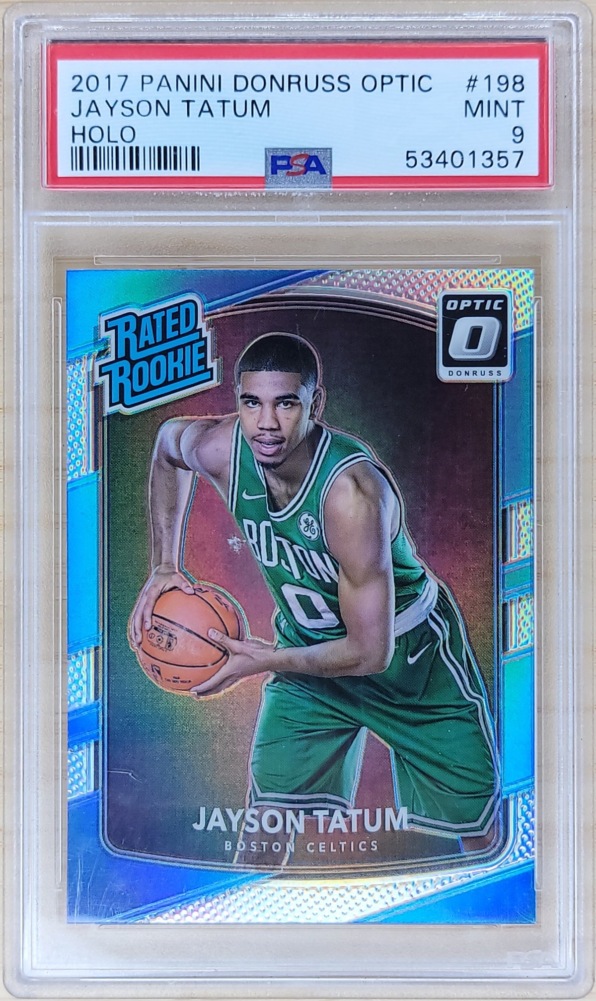 2017 Panini Donruss Optic Jayson Tatum Holo #198 PSA 9