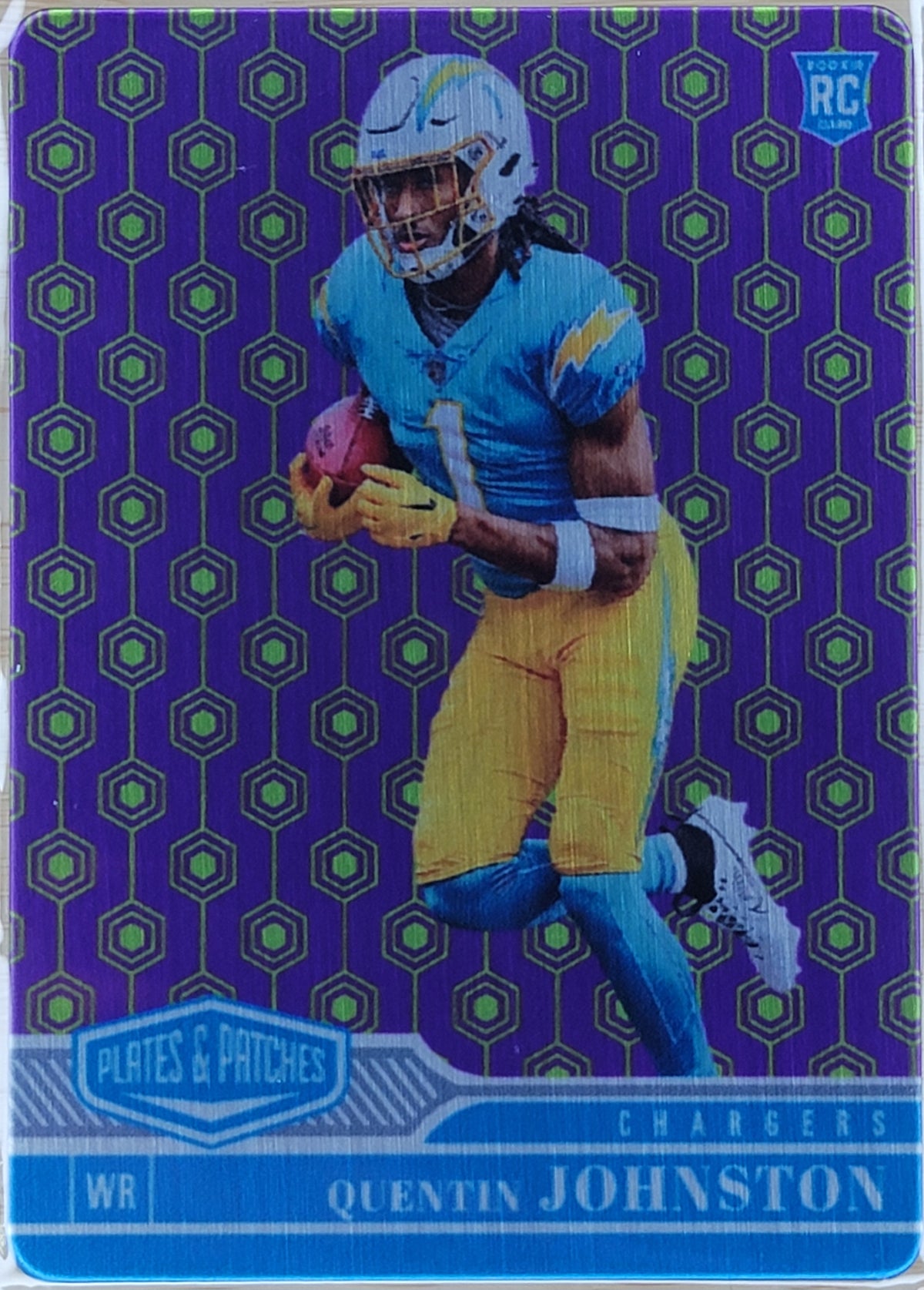 2023 Panini Plates & Patches Metal Rookies Quentin Johnston Vector /35 #166