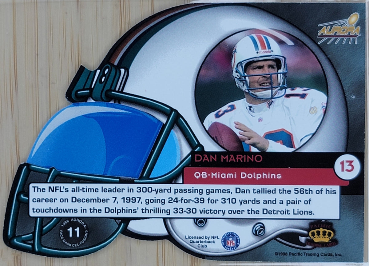 1998 Pacific Aurora Face Mask Cel Fusions Dan Marino #11