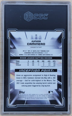 2023 Bowman Inception Junior Caminero #39 SGC 9.5-2