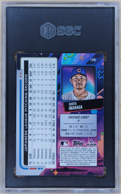 2024 Topps Cosmic Chrome Shota Imanaga Nucleus Refractor #199 SGC 10-2