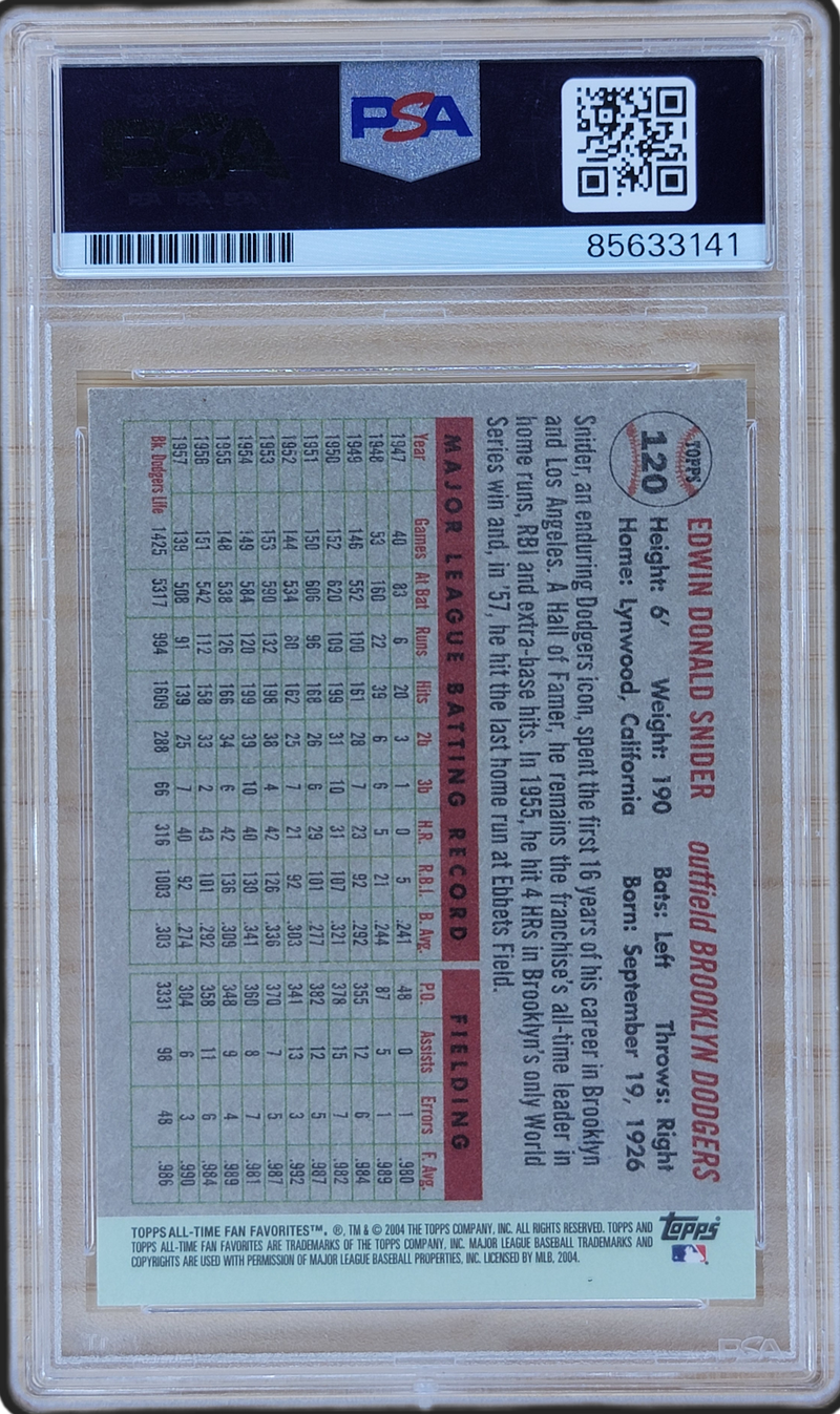 2004 Trading Card Duke Sinder #120 PSA Authentic Auto-2