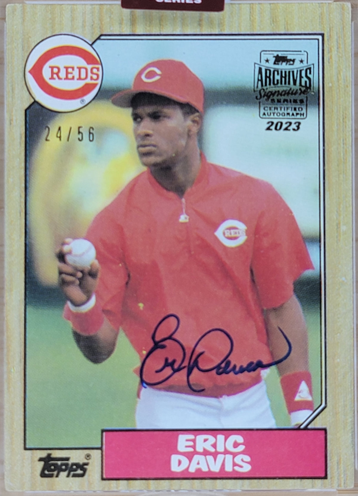 2023 Topps Archives Signature Retired Player Edition Buybacks Eric Davis /56 #87T-412