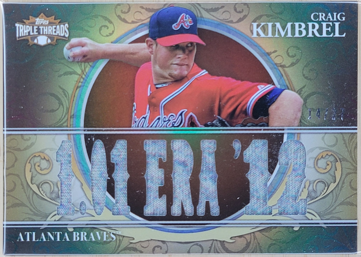 2013 Topps Triple Threads Relics Craig Kimbrel Patch Sepia /27 TTR-CK2