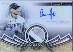 2023 Topps Tier One Dual Auto Relic Book Aaron Judge, Anthony Rizzo /10 #DAR-JR-3