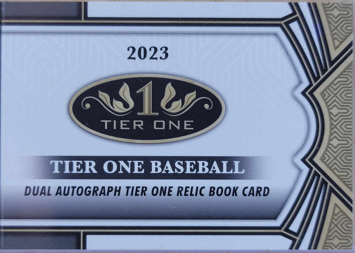 2023 Topps Tier One Dual Auto Relic Book Aaron Judge, Anthony Rizzo /10 #DAR-JR-5