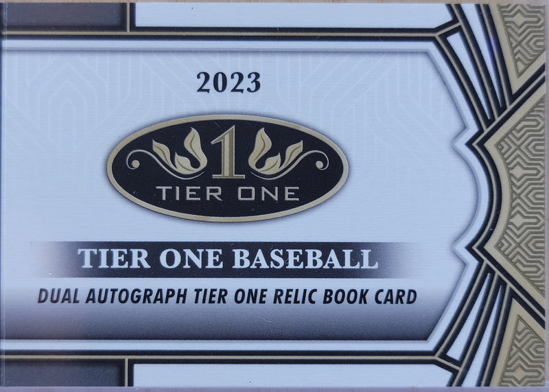 2023 Topps Tier One Dual Auto Relic Book Aaron Judge, Anthony Rizzo /10 #DAR-JR-5