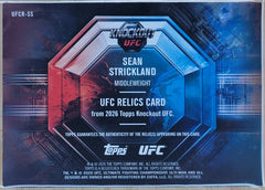 2026 Topps Knockout UFC - SEAN STRICKLAND UFC Quad Relic Green /5 #UFCR-SS-2