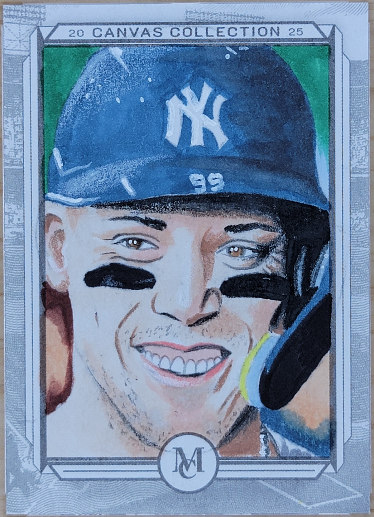 2025 Topps Museum Collection Artist Original Canvas Collection Card Aaron Judge 1 of 1