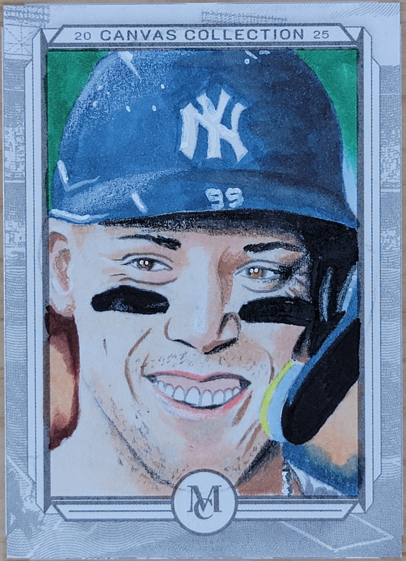 2025 Topps Museum Collection Artist Original Canvas Collection Card Aaron Judge 1 of 1-1