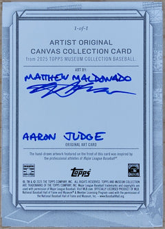 2025 Topps Museum Collection Artist Original Canvas Collection Card Aaron Judge 1 of 1-2