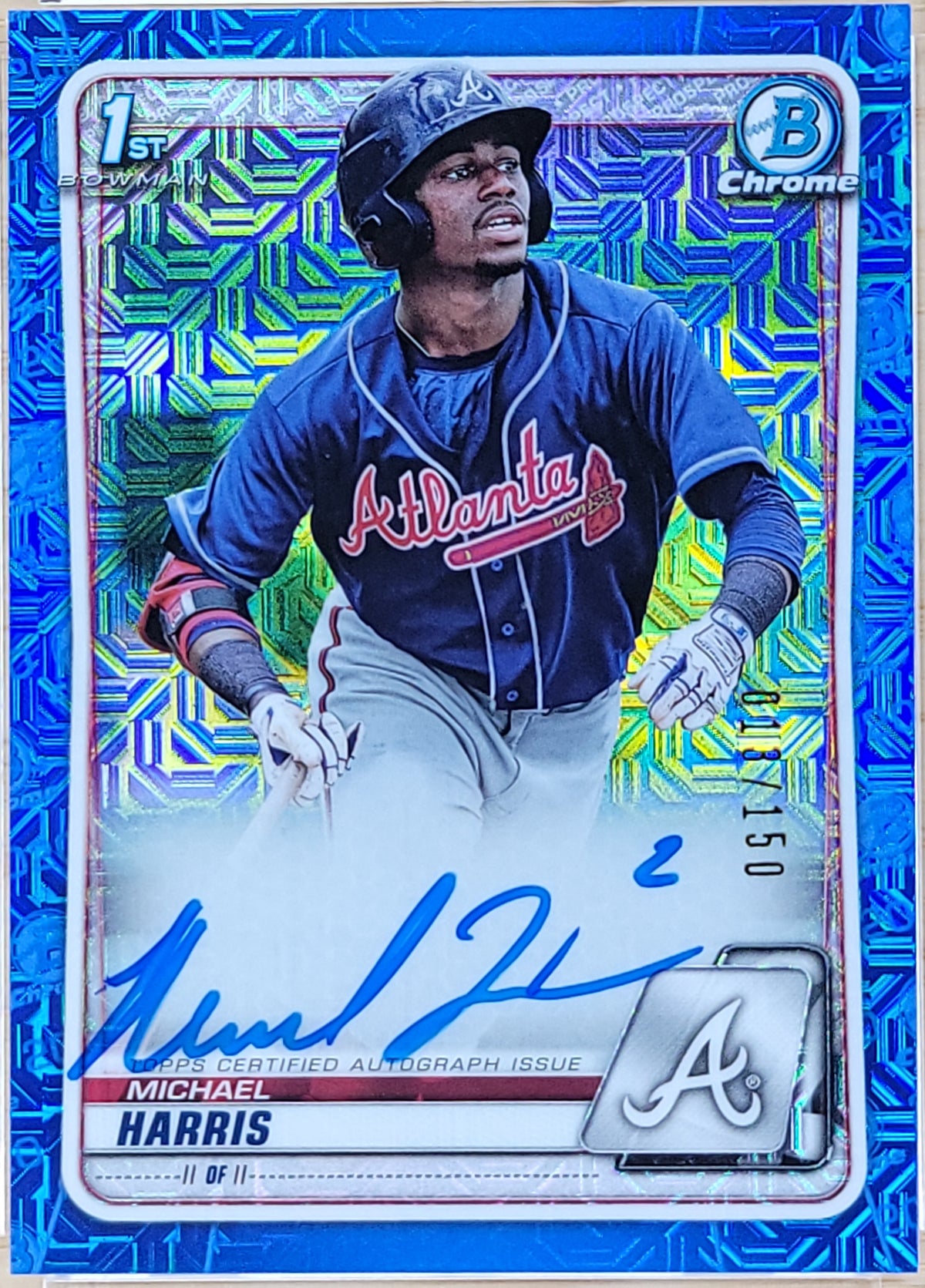 2020 Bowman Chrome Prospect Michael Harris II Blue Refractor /150 #CPA-MH