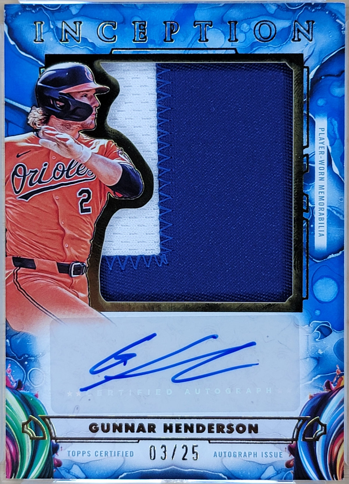 2025 Topps Inception Baseball Gunnar Henderson Auto Jumbo Patch /25 #IAJP-GH