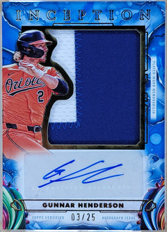 2025 Topps Inception Baseball Gunnar Henderson Auto Jumbo Patch /25 #IAJP-GH-1