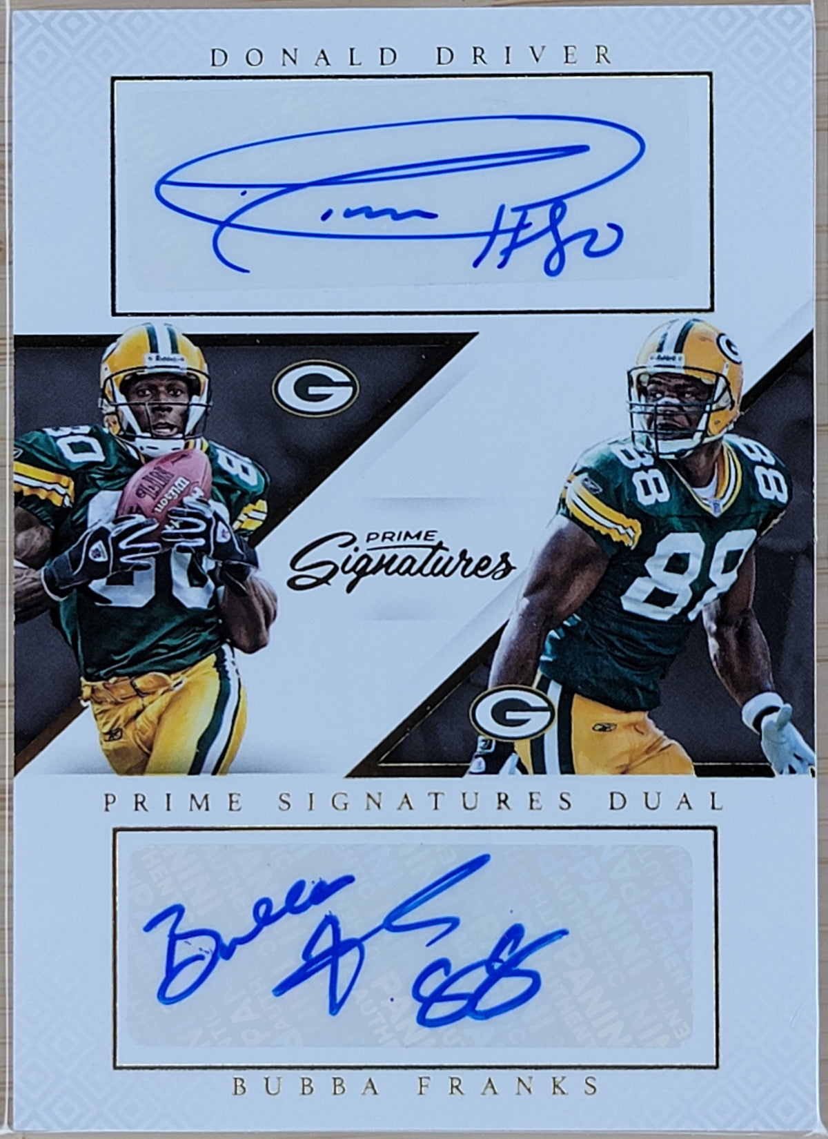 2016 Panini Prime Signatures Dual Donald Driver, Bubba Franks /49 #SD-DF