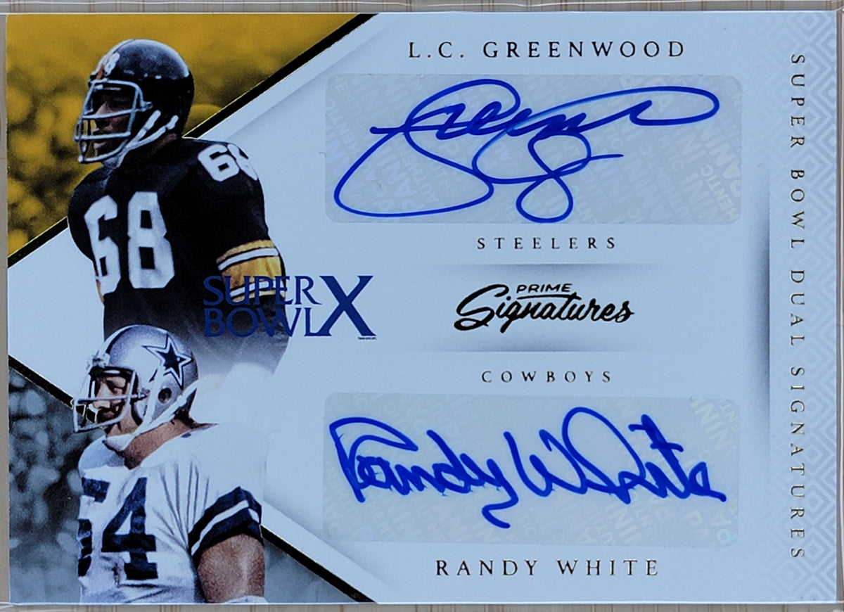 2016 Panini Prime Signatures Super Bowl Dual Randy White, L.C. Greenwood /25 #SBS-24