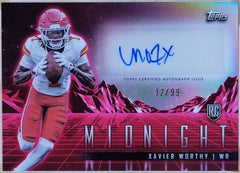 2024 Topps Midnight Rookie Horizon Xavier Worthy Auto Twilight /99 #RHS-XW-1