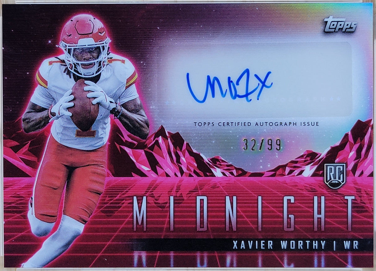 2024 Topps Midnight Rookie Horizon Xavier Worthy Auto Twilight /99 #RHS-XW