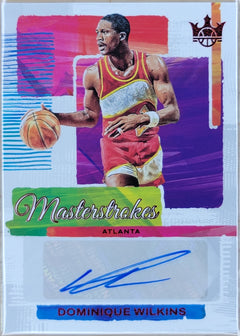 2025-26 Panini Court Kings Masterstrokes Dominique Wilkins Auto Ruby /49 #MS-DOM-1