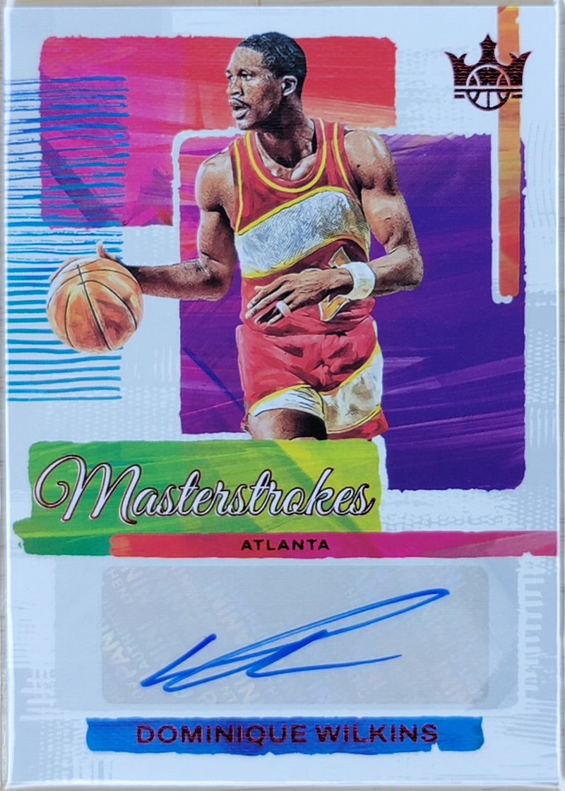 2025-26 Panini Court Kings Masterstrokes Dominique Wilkins Auto Ruby /49 #MS-DOM-1