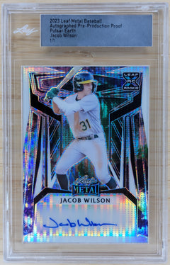 2023 Leaf Metal Auto Pre-Production Proof Jacob Wilson Pulsar Earth 1/1-1