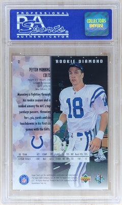 1998 Upper Deck Black Diamond Rookie Peyton Manning #91 PSA 8-2