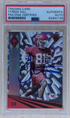 2016 Panini Phoenix Football Tyreek Hill #193 PSA Authentic Auto-1