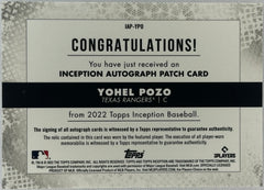 2022 Topps Inception Yohel Pozo Auto /50 #IAP-YPO-2