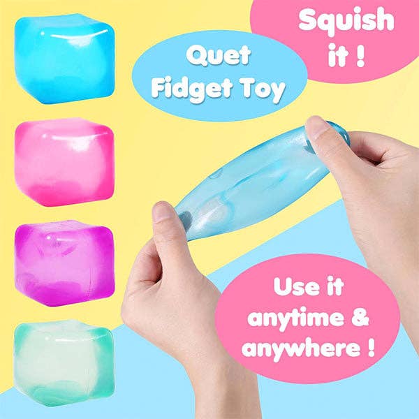 SugarSqueez Cube Squishy Fidget Sugar Stress Ball (1pc) Assorted Colors-5