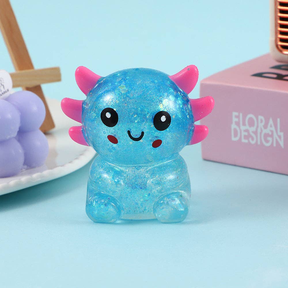 1 Cartoon Sequin prime, Capybara, Axolotl, highland cow Squishy Toy Slow Rising Stress Relief Squeeze Toy-2