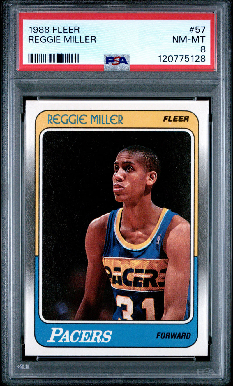 1988 fleer Reggie Miller PSA 8-1