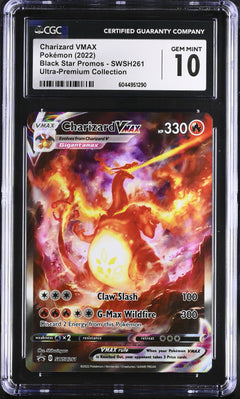 2022 Pokémon Charizard VMAX Black Star Promo SWSH261 UPC CGC Gem Mint 10-1