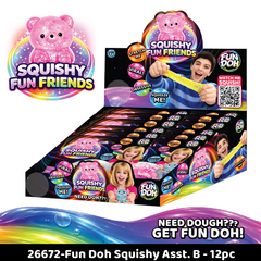 Fun Doh Squishy Gummy Fidget Toy NEW Variety - 12/Display-1