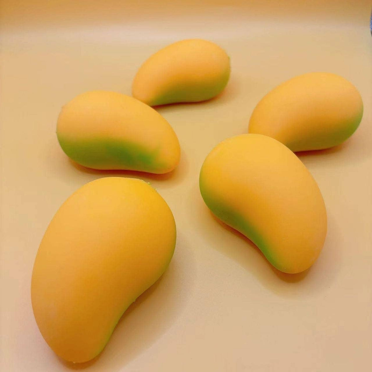 Simulation Fruit Mango Peach Dragon Fruit Squishy Slow Rising Stress Relief Squeeze Toy: Mango / 1 pc-3